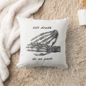 死ぬまで愛して Skeleton Hands (クリーム) クラス クッション (ブランケット)