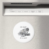死ぬまで愛して Skeleton Hands (クリーム) クラス マグネット (インサイチュ (食洗機))