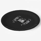 死ぬまで愛し合おう スケルトンデザイン ペーパープレート (アングル)