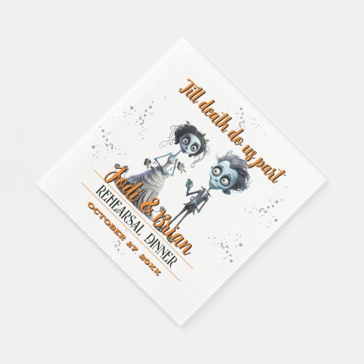 死ぬまで愛し合おう ハロウィンウェディング スタンダードランチョンナプキン (角)