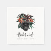 死ぬまで愛し合おう ハロウィーン ウェディングシャワースカル スタンダードカクテルナプキン (正面)