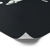 死ぬまで愛するゴシック様式のスケルトンアート ポスター (角)