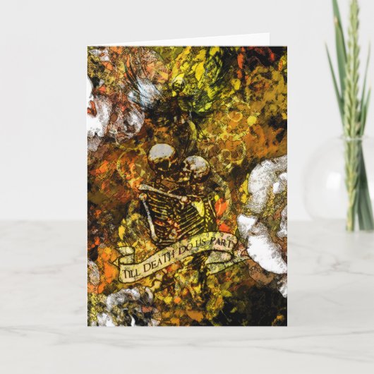 死ぬまで愛を誓うゴールドのカード(詩の抜粋付き) カード (正面)