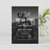 死ぬまで愛を誓うダークフォトゴシックウェディング 招待状 (スタンド正面)