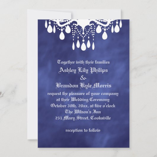 死ぬまで愛を誓うパープルヘイズのウェディング 招待状 (正面)