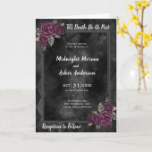 死ぬまで愛を誓うローズの結婚式招待状 カード (黄色い花)