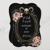 死ぬまで愛を誓う ゴシック スカル セーブ・ザ・デート (正面/裏面)