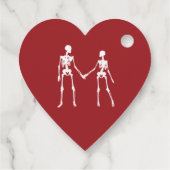 死ぬまで我々のパーツ骨格の赤いメッセージカード フェイバータグ (裏面)