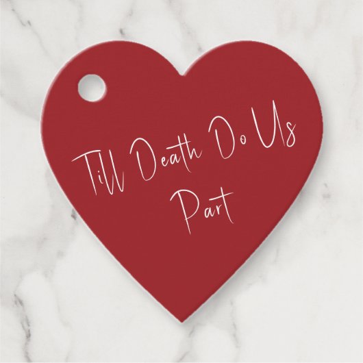 死ぬまで我々のパーツ骨格の赤いメッセージカード フェイバータグ (正面)