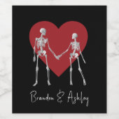 死ぬまで我々の一部はスケルトン黒 ワインラベル (シングルラベル)