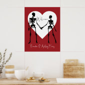 死ぬまで我々の一部スケルトン赤歓迎 ポスター (キッチン)