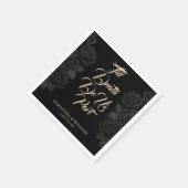 死ぬまで我々の一部ブラックバラ結婚 スタンダードカクテルナプキン (角)