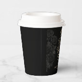 死ぬまで我々の一部ブラックバラ結婚 紙コップ (右)