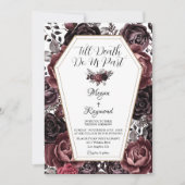 死ぬまで我々の一部ヴィンテージダークゴシック結婚ズ 招待状 (正面)