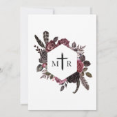 死ぬまで我々の一部ヴィンテージダークゴシック結婚ズ 招待状 (裏面)