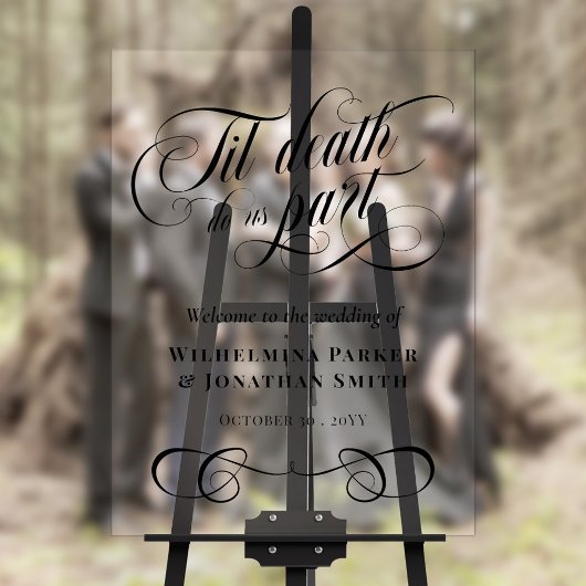 死ぬまで我々の一部結婚を歓迎 アクリルサイン