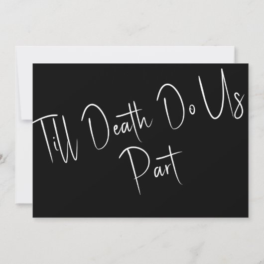 死ぬまで我々の部分スケルトン白いリハーサル 招待状 (裏面)