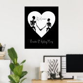 死ぬまで我々の部分スケルトン白の歓迎 ポスター (ホームオフィス)