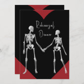 死ぬまで我々の部分スケルトン黒のリハーサル 招待状 (正面/裏面)