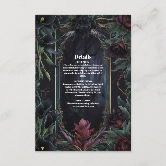 死ぬまで我々はゴシック様式のハロウィン結婚の一部だ エンクロージャーカード (正面)