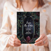 死ぬまで我々はゴシック様式のハロウィン結婚の一部だ セーブザデート