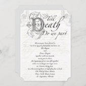 死ぬまで我々はスカル台本結婚の 招待状 (正面/裏面)