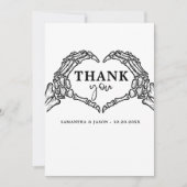 死ぬまで我々はパーティーゴシック結婚ハロウィン サンキューカード (正面)