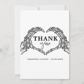 死ぬまで我々はパーティーゴシック結婚ハロウィン サンキューカード (正面)