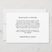 死ぬまで我々はパーティーゴシック結婚ハロウィン サンキューカード (裏面)