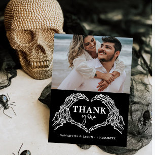 死ぬまで我々はパーティーゴシック結婚ハロウィン サンキューカード