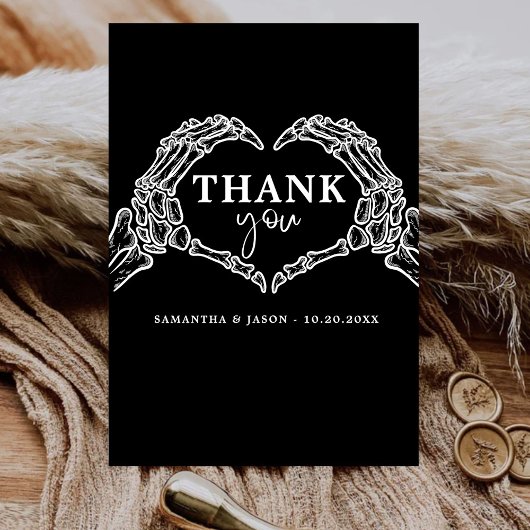 死ぬまで我々はパーティーゴシック結婚ハロウィン サンキューカード