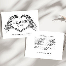 死ぬまで我々はパーティーゴシック結婚ハロウィン サンキューカード