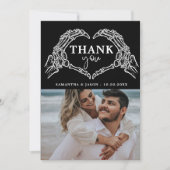 死ぬまで我々はパーティーゴシック結婚ハロウィン サンキューカード (正面)