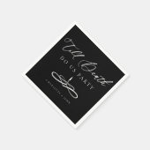 死ぬまで我々はパーティーミニマルモダン結婚の スタンダードカクテルナプキン (角)