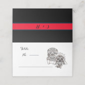 死ぬまで我々は一部スカルレッド結婚・ブラック プレイスカード (外部開封)