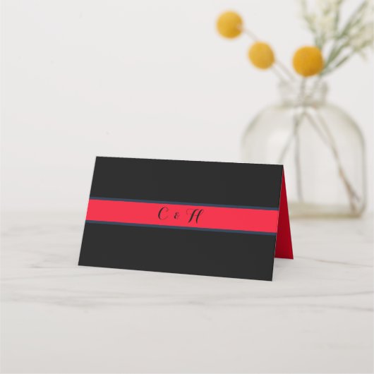 死ぬまで我々は一部スカルレッド結婚・ブラック プレイスカード (裏面)