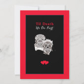 死ぬまで我々は一部スカルレッド結婚・ブラック 招待状 (裏面)