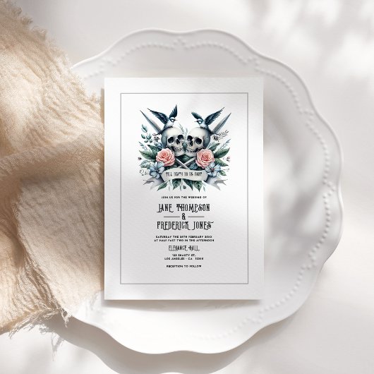 死ぬまで我々は別れ結婚る 招待状