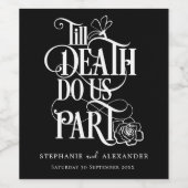 死ぬまで我々は白結婚黒 ワインラベル (シングルラベル)