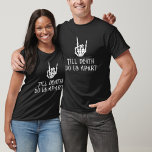 死ぬまで我々は離れてゴシックのスケルトンハート花嫁 Tシャツ<br><div class="desc">Future Mrs. Gothic Skeleton Bride</div>