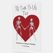 死ぬまで我々は骨を赤く結婚迎える アクリルサイン (傾斜)