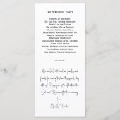 死ぬまで我々は骸骨の結婚真っ白だ プログラム (裏面)