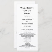 死ぬまで我々は骸骨の結婚真っ白だ プログラム (正面/裏面)