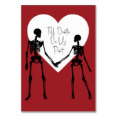 死ぬまで我々は骸骨の赤結婚を分ける テーブルナンバー (裏面)