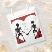 死ぬまで我々は骸骨の赤結婚を分ける フェイバーバッグ (クリップ留めされた状態)