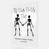 死ぬまで我々は骸骨結婚を迎える アクリルサイン (傾斜)