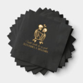 死ぬまで我々はHを受け入れてスケルトンのカップルを部分化 箔ナプキン (インサイチュ (積み重ね))