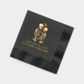 死ぬまで我々はHを受け入れてスケルトンのカップルを部分化 箔ナプキン (左)