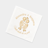 死ぬまで我々はRを受け入れてスケルトンのカップルを部分行う 箔ナプキン (左)