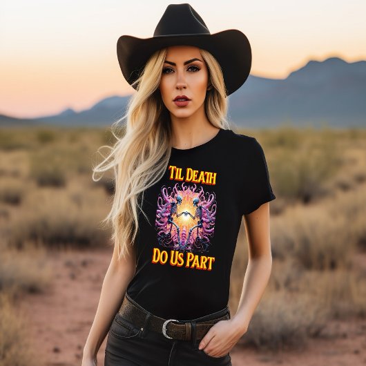 死ぬまで手を握っている2つのスケルトンが我々の部分 Tシャツ